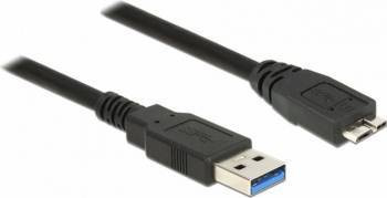 Cablu Delock USB 3.0 T - Micro-B USB 3.0 T 3m Negru 