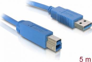 Cablu Delock USB 3.0 tip A la tip B T-T 5m Albastru