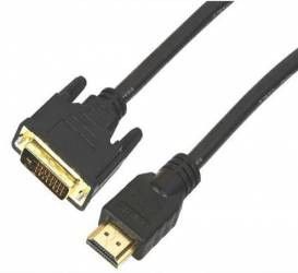 Cablu HDMI tata - DVI-D tata 1.5m contacte aurite Hope R 