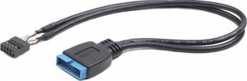 Cablu adaptor intern Gembird CC-U3U2-01 USB 2.0 la USB 3.0 Negru 