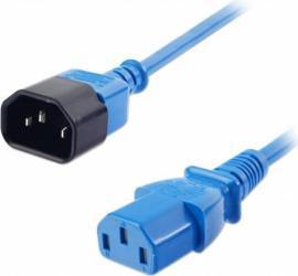 Cablu Prelungitor Alimentare Lindy IEC C13 - C14 1m Bleu 