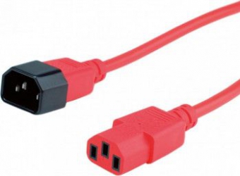Cablu prelungitor alimentare Roline 19.08.1525 IEC 320 C14 - C13 0.8 m Rosu