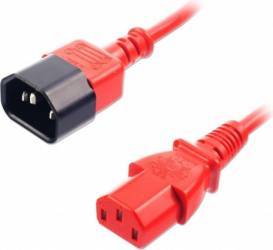 Cablu Prelungitor Lindy C13 la C14 T-M 0.5m Rosu 