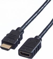 Cablu prelungitor Value HDMI T-M 1m Negru 