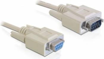 Cablu serial Delock RS-232 D9 tata - mama 1m Alb 