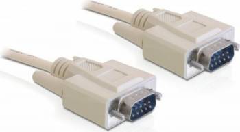 Cablu serial Delock RS-232 DB9 T - T 10m Alb 