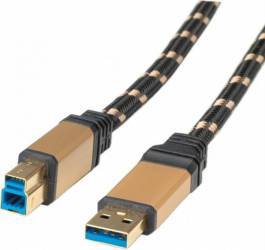 Cablu USB 3.0 tip A Tata la tip B Gold Tata 1.8m 