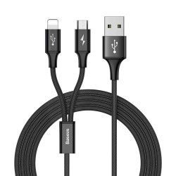 Cablu USB Baseus 2 in 1 Micro USB + Lightening iOS 