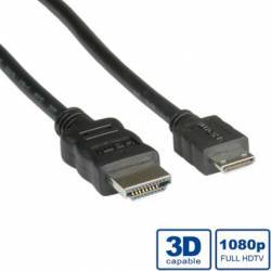 Cablu Value 11.99.5580-10 HDMI T tip A 19 pini - HDMI T tip C 19 pini 2m 