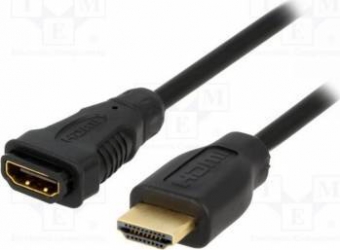 Cablu video LogiLink HDMI A tata la A mama HighSpeed cu Ethernet 1m Negru 
