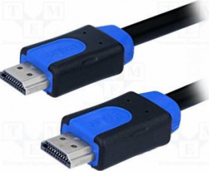 Cablu video LogiLink HDMI HighSpeed cu Ethernet A tata la A tata 15m Negru-Albastru 