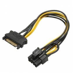 Cablu de alimentare SATA 15pin la PCIEx 8pin lungime 20cm HOPE R