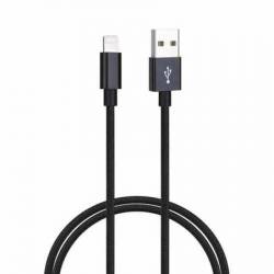 Cablu de date Lightning pentru iPhone iPod iPad 2M ranforsat negru BBL579 