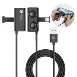 Cablu de incarcare USB Lightning Baseus Suction Cup Mobile Games 1m Negru 