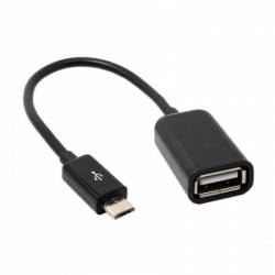 Cablu OTG USB2.0 tip A mama - micro USB2.0 tip B tata 11 cm Hope R 