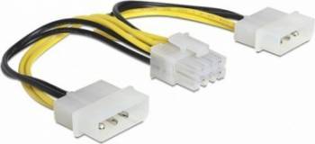 Cabluri Delock de alimentare EPS 8 Pini la 2 x Molex 4 pini 15cm 