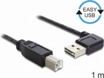 Cabluri Delock EASY-USB 2.0 tip A la USB 2.0 tip B T-T, unghi, 1m