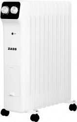 Calorifer electric cu ulei Zass ZR 11 N 2500 W 11 elementi Termostat reglabil Protectie la supraincalzire Alb 
