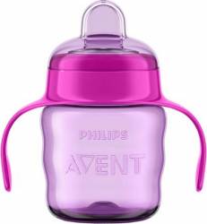 Cana Philips Avent SCF55103 cu tetina de formare 200ml 6 luni + Roz 