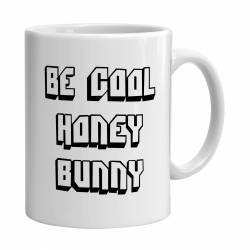 Cana alba ceramica capacitate 300 ml model Be Cool Honey Bunny 