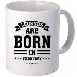 Cana personalizata ceramica 300 ml Legends are born in February 