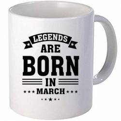 Cana personalizata ceramica 300 ml Legends are born in March 