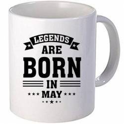Cana personalizata ceramica 300 ml Legends are born in May 
