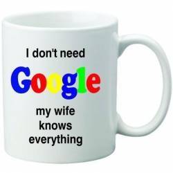 Cana personalizata ceramica 300 ml My wife knows everything 