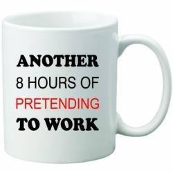 Cana personalizata ceramica 300 ml Pretending to work 