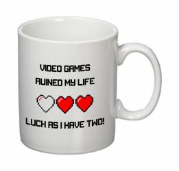 Cana personalizata ceramica 300 ml Video Games Ruined My Life 