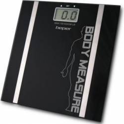 Cantar electronic cu diagnostic Beper 40.808 150kg Afisaj LCD Oprire automata Negru 