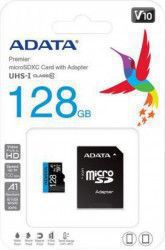 Card de Memorie ADATA Premier MicroSDXC 128GB UHS-I + Adaptor AUSDX128GUICL10A1