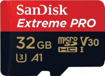 Card de Memorie SanDisk Extreme Pro MicroSDHC 32GB Clasa 10 A1 V30 UHS-I 95MB/s + Adaptor SD 