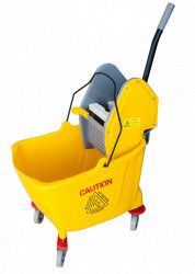 Carucior curatenie profesional RAKI cu presa storcator 25L culoare galben