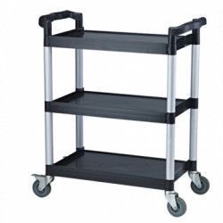 Carucior servire restaurant multifunctional RAKI 3 polite negru 102x50x96cm 
