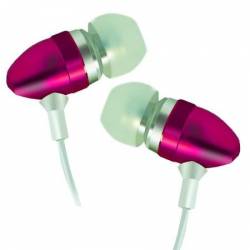Casti audio cu microfon Akyta AC-E13 roz in ear 