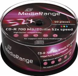 CD-R 700MB 52x MediaRange 50 buc set Print Cake 50 MR208