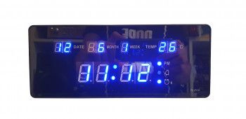 Ceas De Birou Cu LED Nice Design Afisare Temperatura Data Alarma Negru 