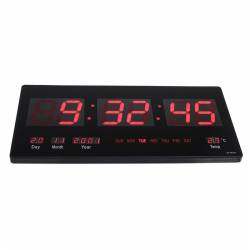 Ceas digital perete afisaj LED ora 1224 calendar temperatura negru