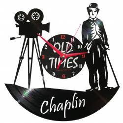 Ceas disc vinil sens invers - Charlie Chaplin 