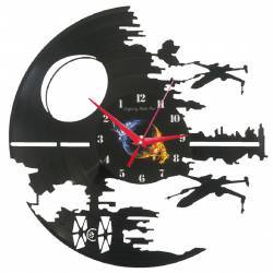 Ceas disc vinil sens invers - Deathstar 