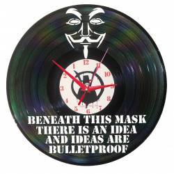 Ceas disc vinil sens invers - Guy Fawkes 