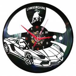 Ceas disc vinil sens invers - Lamborghini 