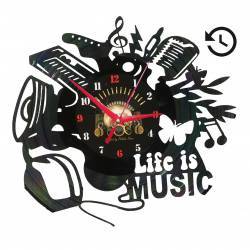 Ceas disc vinil sens invers - Life is Music 
