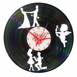 Ceas disc vinil sens invers - Love Dice 