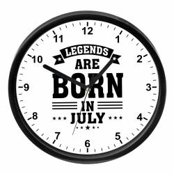 Ceas perete personalizat Legends are born in July 