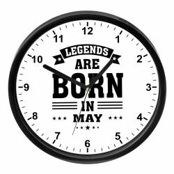 Ceas perete personalizat Legends are born in May