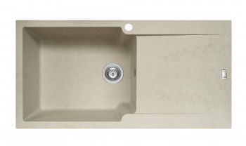Chiuveta Pyramis Level DUROTHEK 1000x500mm adancime 210mm cuva stanga montare pe blat soft compozit bej 