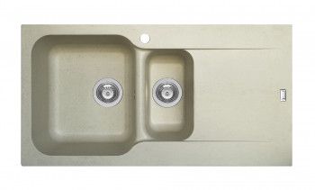 Chiuveta Pyramis Level DUROTHEK 960x500mm adancime 210mm cuve stanga montare pe blat soft compozit bej 