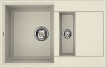 Chiuveta granitek Elleci Easy 325 780x500x220 mm cuva reversibila Bianco Antico 